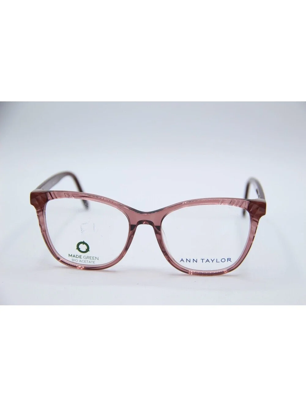 Ann Taylor At347 C02 Clear Pink Brown Authentic Eyeglasses 52-17-135